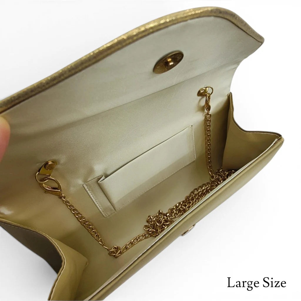 Vintage Magnolia Embroidered Women's Silk Clutch & Evening Bag