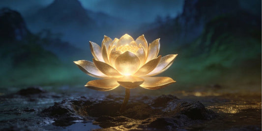 Chinese lotus culture banner