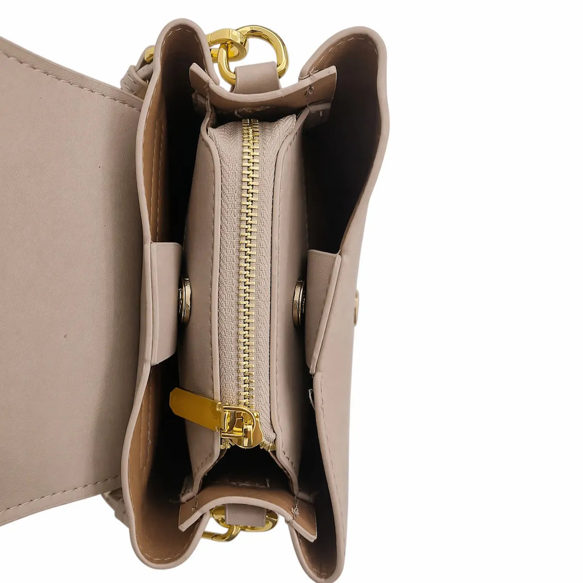 Beige PU Leather Vintage Floral Embroidered Crossbody Handbag with Decorative Silk Scarf