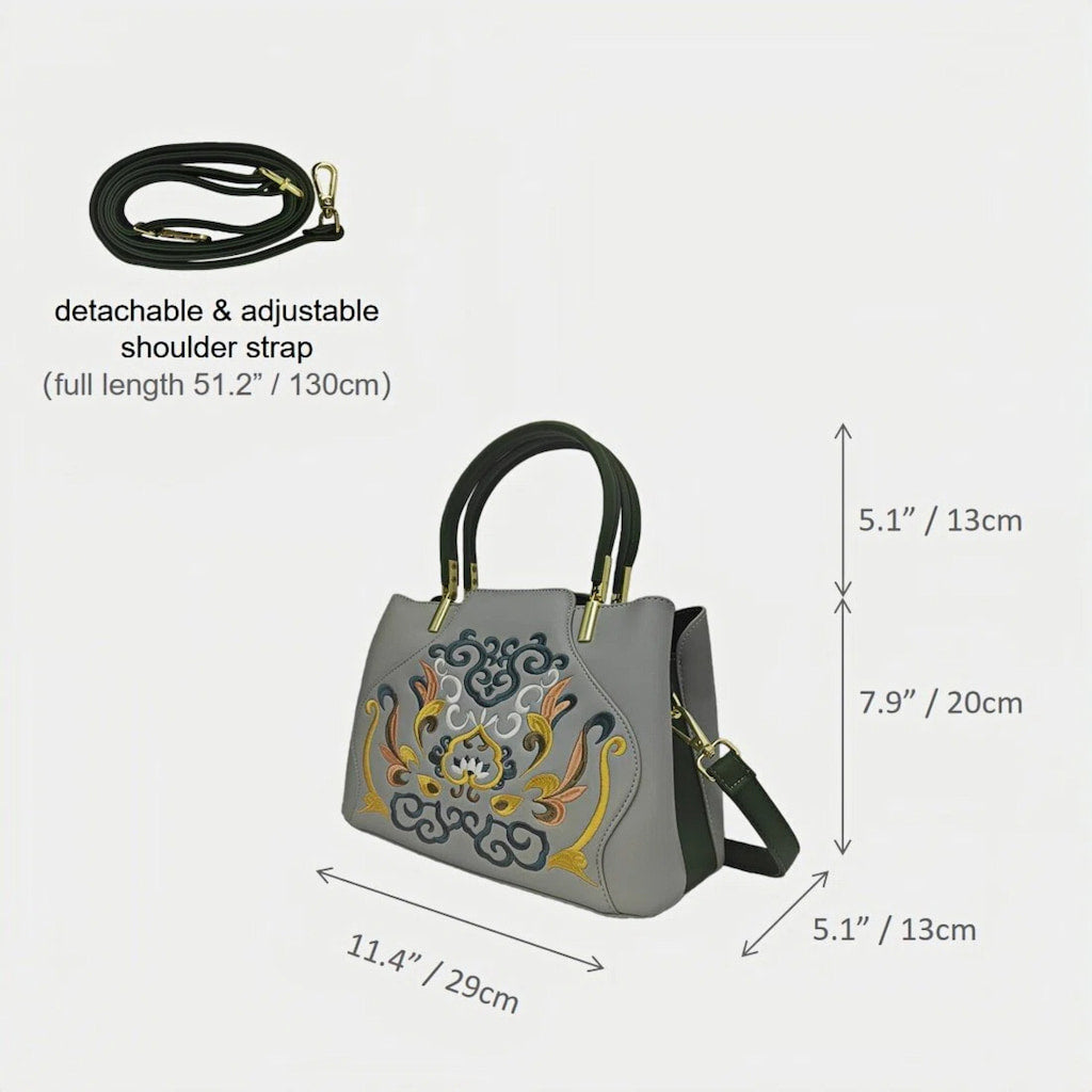 Chinese-vintage-interlock-branch-lotus-embroidered-crossbody-bag-PU-leather-dimension