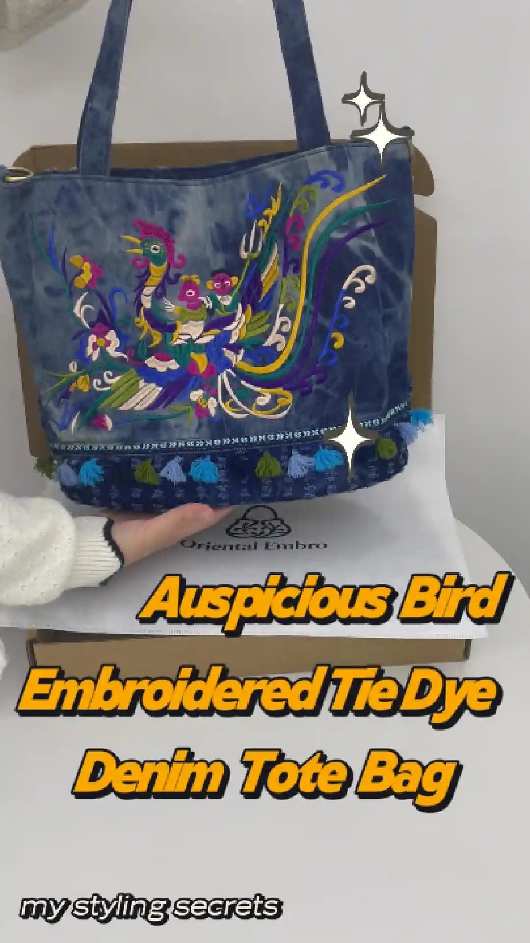 Load video: showcase an embroidered tote bag