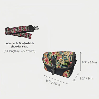 black-vintage-floral-embroidered-crossbody-bag-PU-leather-dimension
