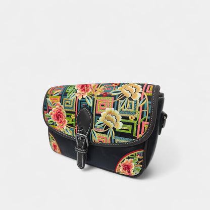 black-vintage-floral-embroidered-crossbody-bag-PU-leather-right-front