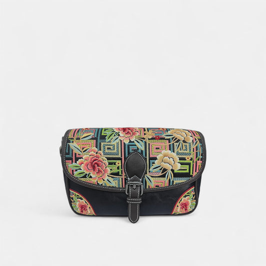 black-vintage-floral-embroidered-crossbody-bag-PU-leather
