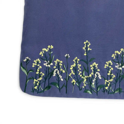 Wildflower Embroidered Canvas Tote Bag