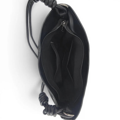 Black Crabapple Blossom Embroidered Waterproof Oxford Tote Bag