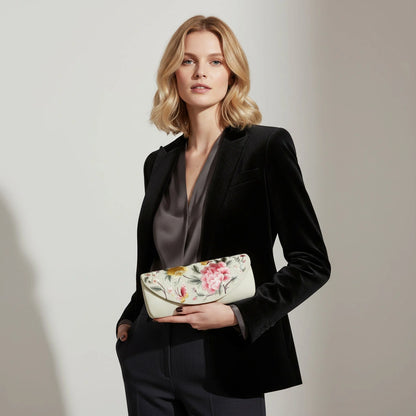 Mulberry Silk Su Embroidery Peony & Butterfly Evening Clutch