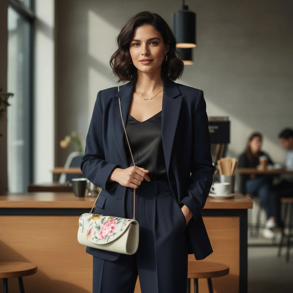 Mulberry Silk Su Embroidery Peony & Butterfly Evening Clutch