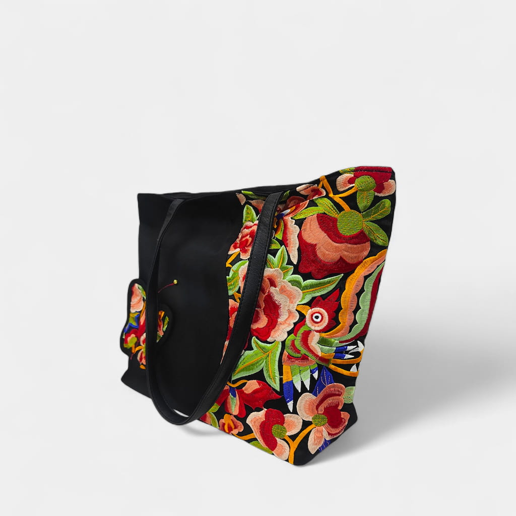 vintage-embroidered-nylon-tote-bag-with-floral-and-butterfly-pattern-right-side