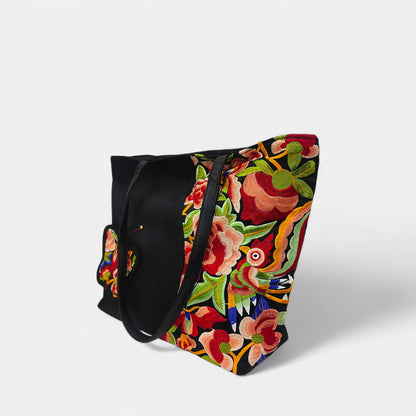 vintage-embroidered-nylon-tote-bag-with-floral-and-butterfly-pattern-right-side