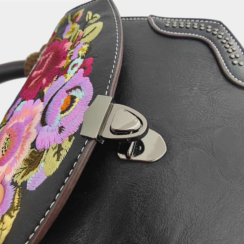 vintage-floral-embroidered-PU-leather-saddle-bag-with-top-handle-closure-detail