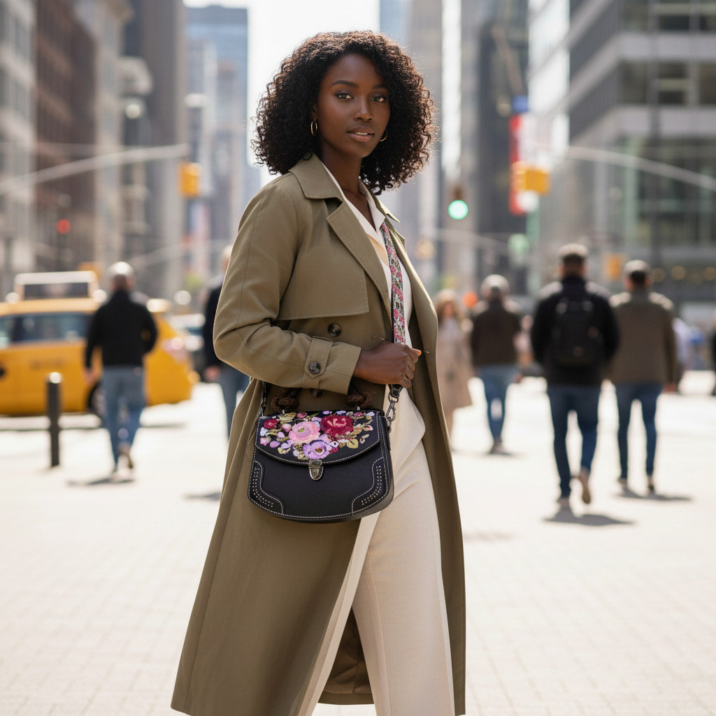 vintage-floral-embroidered-PU-leather-saddle-bag-with-top-handle-model-image