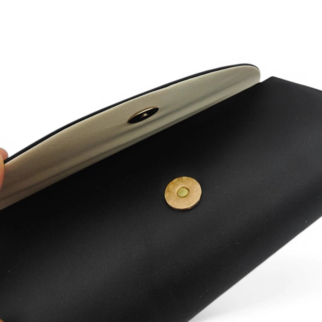 Black Mulberry Silk Su Embroidery Floral Evening Clutch