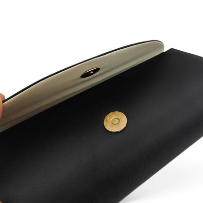 Black Mulberry Silk Su Embroidery Floral Evening Clutch