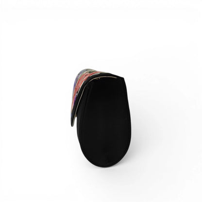 Black Mulberry Silk Su Embroidery Floral Evening Clutch