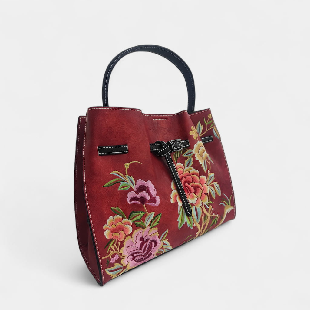 vintage-red-peony-women_s-embroidered-tote-bag-pu-leather-left-front